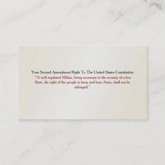 銃器兵器販売業者名刺 名刺 (裏面)