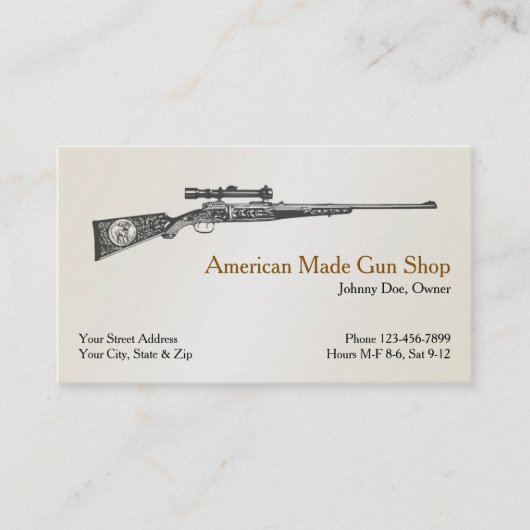 銃器兵器販売業者名刺 名刺 (正面)