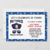 銃弾おもしろい穴警察官の退職 招待状 (正面)