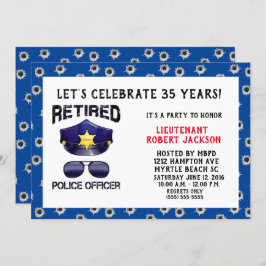 銃弾おもしろい穴警察官の退職 招待状