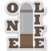 銃弾が1発、命が1発、家族を滅ぼす シール (正面)