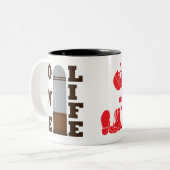 銃弾で一命を奪われた家族 ツートーンマグカップ (正面左)