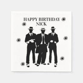 銃弾とギャングスターズパーティーナプキン スタンダードカクテルナプキン