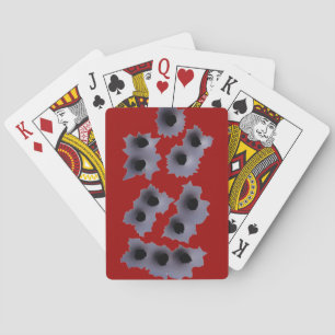 銃弾の穴ギャング遊スターカジノカード トランプ