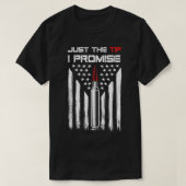 銃弾を約束するアメリカ国旗の銃の愛 Tシャツ (デザイン正面)