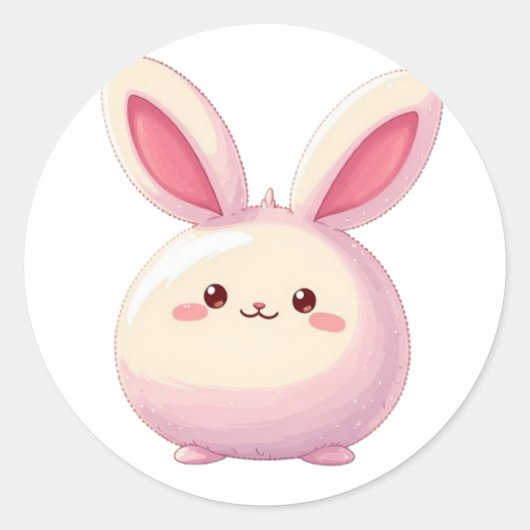 銃弾ジャーナリングシリーズ19 – かわいいウサギ1 ラウンドシール (正面)