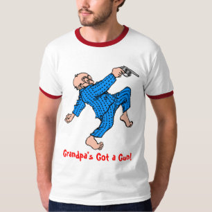 銃得られる祖父! Tシャツ