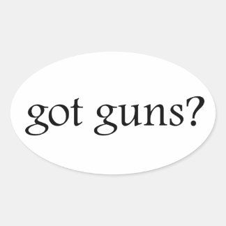銃得? 楕円形シール