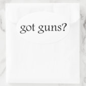 銃得? 楕円形シール (バッグ)