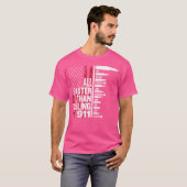 銃愛国アメリカ国旗911番通報より速い Tシャツ (正面フル)