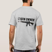 銃所有者-事実の点検 Tシャツ (裏面)