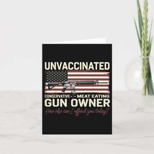 銃所有者 米国 フラッグ 修正 保守的 ギフト カード (正面)