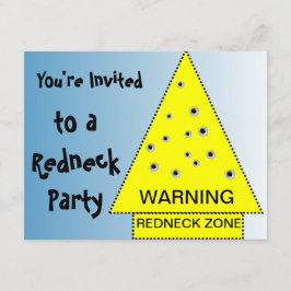 銃撃音付レッドネック・パーティー警告看板 招待状
