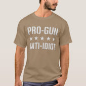 銃支持 反頭の悪い人 Tシャツ (正面)