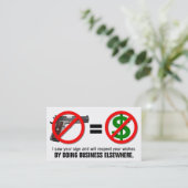 "銃無しお金無し"のミズーリCCWの名刺(1L) 名刺 (スタンド正面)