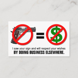 "銃無しお金無し"のミズーリCCWの名刺(1L) 名刺