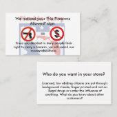 銃無しお金無し! 名刺 (正面/裏面)