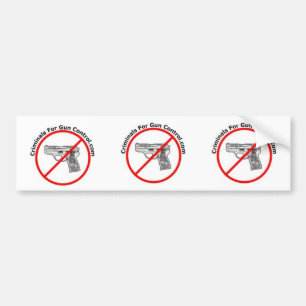 銃砲規制のロゴのための犯罪者 バンパーステッカー