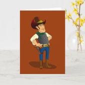 銃砲規制の討論、カウボーイの挨拶状 カード (黄色い花)