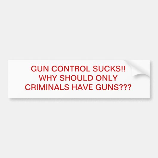 銃砲規制はバンパーステッカーを吸います バンパーステッカー (正面)