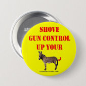 銃砲規制を押して下さい 缶バッジ (正面&裏面)