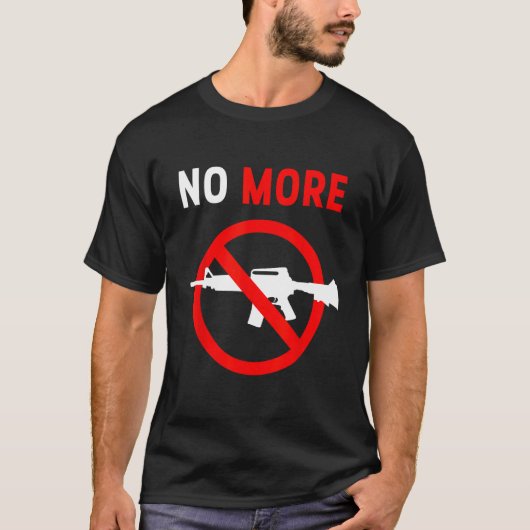 銃規制で突撃兵器ライフルを禁止する Tシャツ (正面)