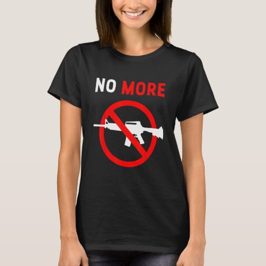 銃規制で突撃兵器ライフルを禁止する Tシャツ (正面)