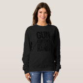銃規制は両手を使う プロ2A修正第2条 アーメン スウェットシャツ (正面フル)