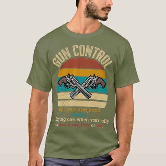 銃規制定義おもしろいギフト銃所有者 Tシャツ (正面)