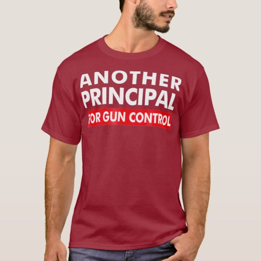 銃規制対銃のもう一つの校長 Tシャツ (正面)
