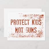 銃規制抗議はがき |キッ保護ズ ポストカード (正面/裏面)