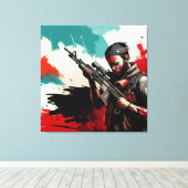 銃規制法#Womenintech #Womenins キャンバスプリント (インサイチュ (ウッドフロア))