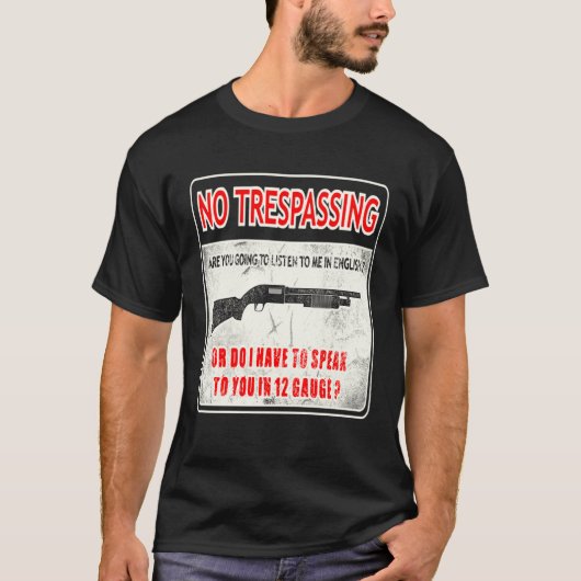 銃規制第2改正の自由への不法侵入なし Tシャツ (正面)