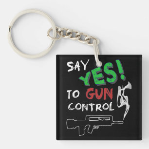 銃規制yes キーホルダー