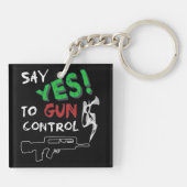 銃規制yes キーホルダー (裏面)