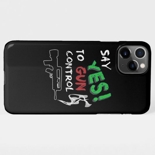 銃規制yes iPhoneケース (裏面横)