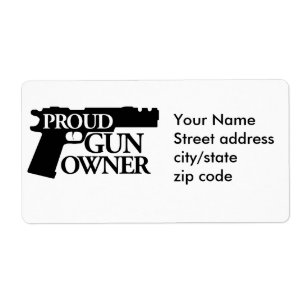 銃誇りを持った所有者 ラベル