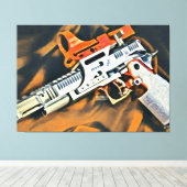 銃2を開く キャンバスプリント (インサイチュ (ウッドフロア))