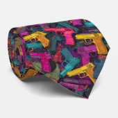 銃 カラフル シューティング シューター ビブラント ネクタイ (ロール)