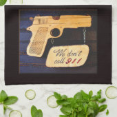 銃 キッチンタオル (折り畳み)