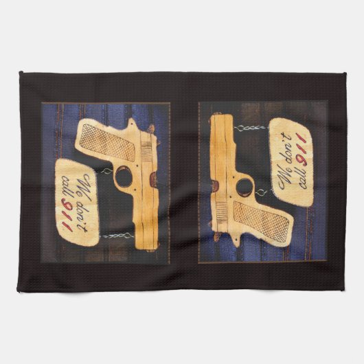 銃 キッチンタオル (横)