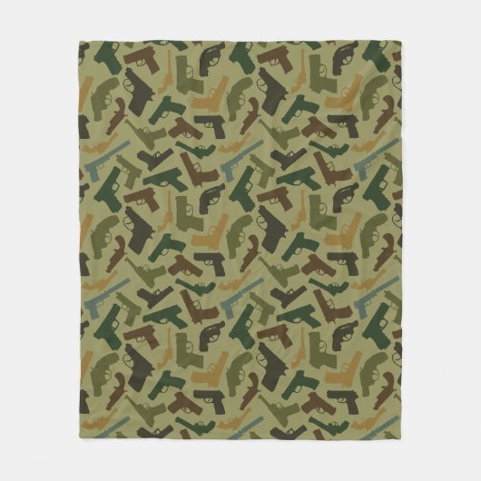 銃 フリースブランケット (正面)