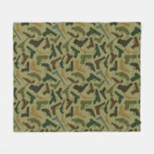 銃 フリースブランケット (正面(横))