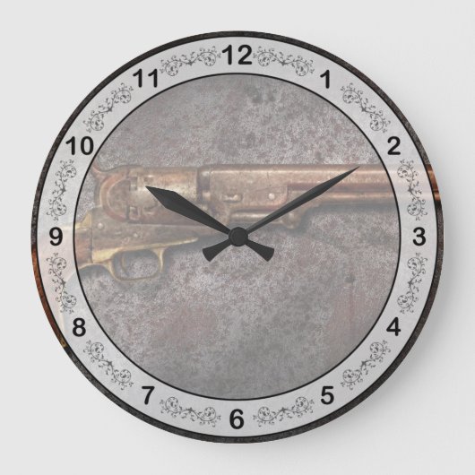 銃 – モデル1851 - 36口径リボルバー ラージ壁時計 (正面)
