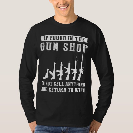 銃、手綱および配偶者の承認:もし次の項目で見つかる Tシャツ (正面)