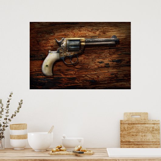 銃 – 警察 – 真の砂 ポスター (キッチン)