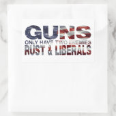 銃 長方形シール (バッグ)