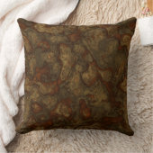 銅およびブロンズの石抽象芸術 クッション (ブランケット)