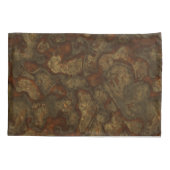 銅およびブロンズの石抽象芸術 枕カバー (裏面)