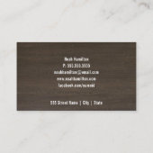 銅および暗い木製の効果|の名刺 名刺 (裏面)